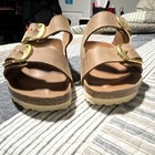 Birkenstock Women’s Cognac Leather Slide Sandals Buckle Straps EU 39 US 8 — photo 7