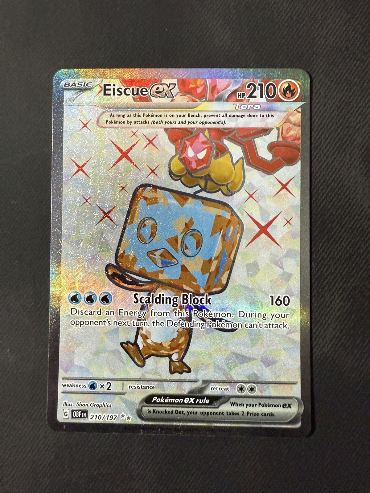 Eiscue ex - 210/197 - SV03: Obsidian Flames Ultra Rare NM