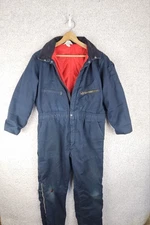 Vintage Key Imperial Insulated Quilted Work Coverall Jumpsuit Medium HEAVY USE