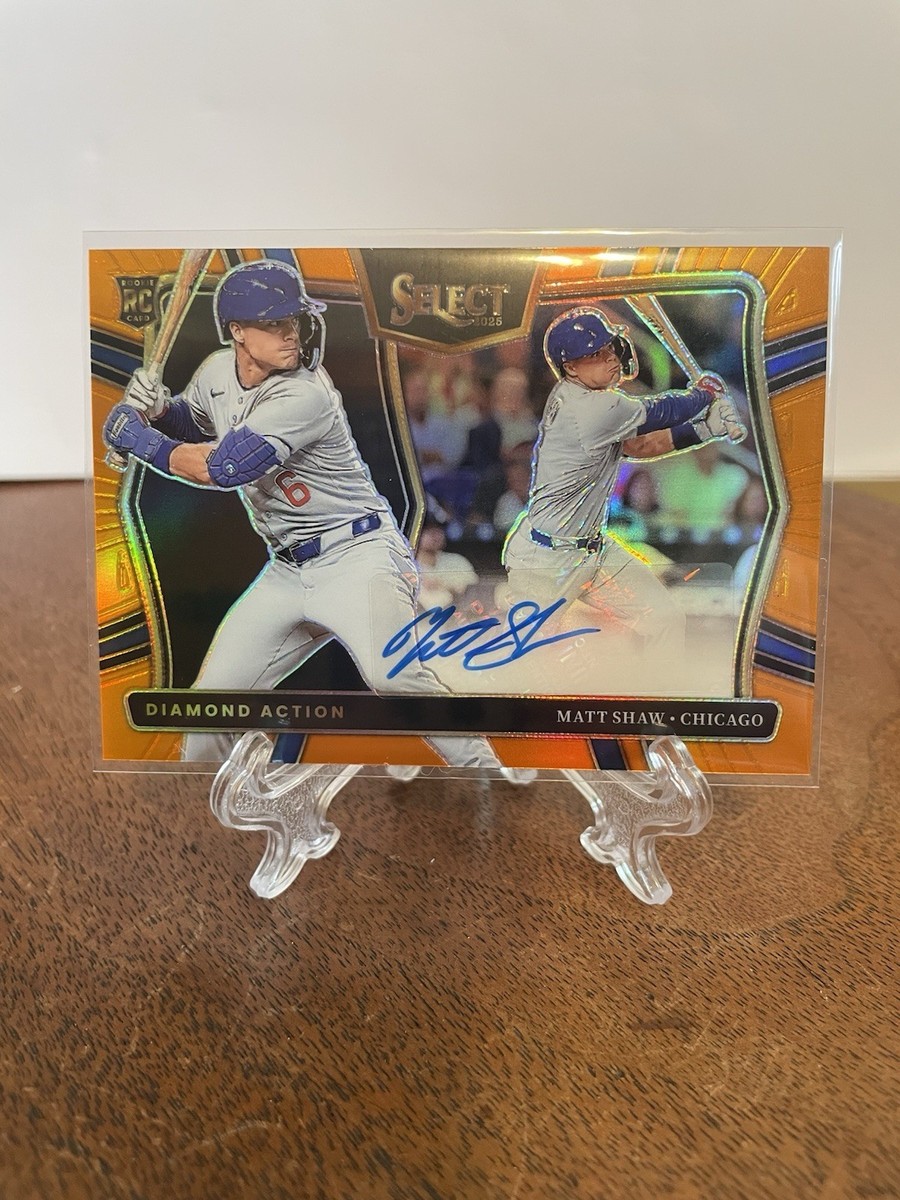 2025 Panini Select Baseball Matt Shaw Diamond Action Auto Orange