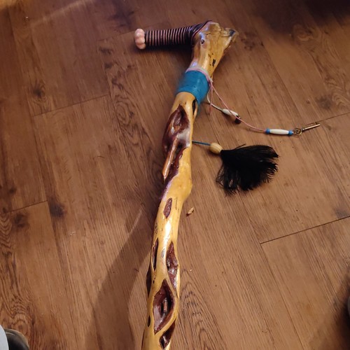 Vintage Hand Carved DIAMOND WILLOW Wizard Staff 29.75 inches