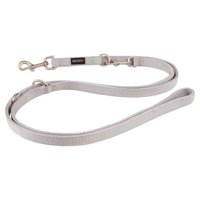 Wolters Führleine Professional Classic Silber für Hunde, 3-fach verstellbar