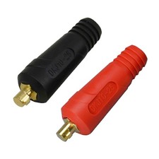 RIVERWELD TIG Welding Cable Panel Connector Plug 10-25mm, Red and Black