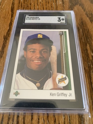 ken griffey jr rookie card upper deck SGC 3 VG - Bild 3 von 10