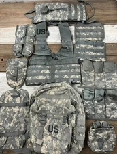 USGI 14pc Rifleman Kit Hydration MOLLE System ACU Complete Set ARMY Pack Gear