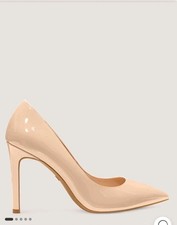 Stuart Weitzman Beige Patent Leather Pumps for Women 5 medium