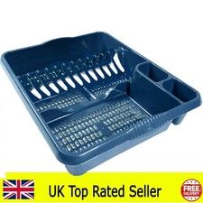 Large Kitchen Drainer Rack Sink Draining Board Navy Plate and Dish Drainer