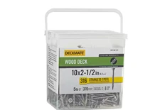 DECKMATE #10 x 2-1/2 in. Stainless Steel Torx Flat-Head Wood Deck Screw (370)