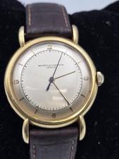 1940s Vacheron Constantin 32mm Silver Dial 18k Yellow Gold ManualWind Mens Watch