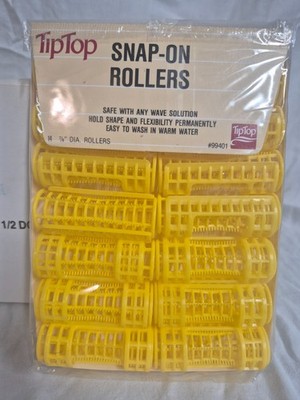 VINTAGE Tip Top snap-on hair rollers 7/8''  DIA rollers 14 pcs