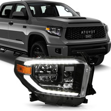 - for 2019-2020 Toyota Tundra OE Black Housing W/Led DRL Tube LED Headlight Head