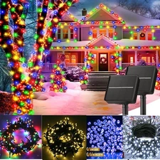 Solar Christmas Lights Outdoor String Lights Solar Powered Patio Yard Garden Dec