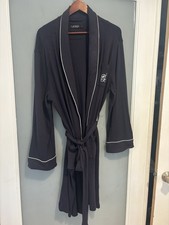 Ralph Lauren Navy Blue Logo Bathrobe Shawl Collar Size XL Women