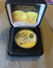 2017  24KT gold American Eagle Silver Dollar - reverse  Black Ruthenium Edition