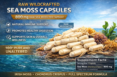 Sea Moss Capsules Blends  100 Count | Natural Energy   Immune Support   Wellness