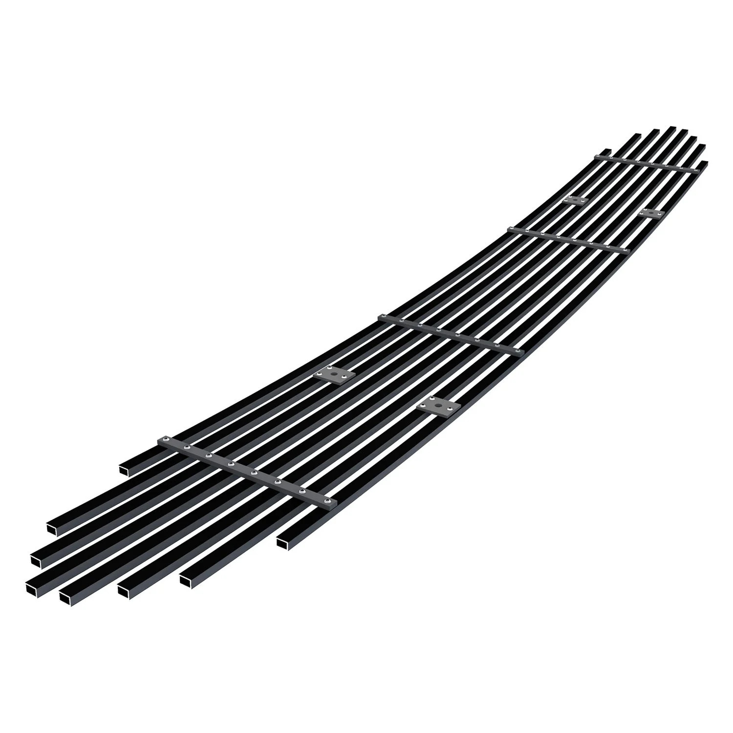 For Ford Escape 17-19 APG 1-Pc Black 8x6 mm Horizontal Billet Bumper Grille