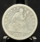 1857-O US Seated Liberty Twenty Five Cent 25C Silver Coin