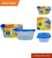 BPA Free Tall Food Containers with Locking Lids - Perfect for On-the-Go Meals