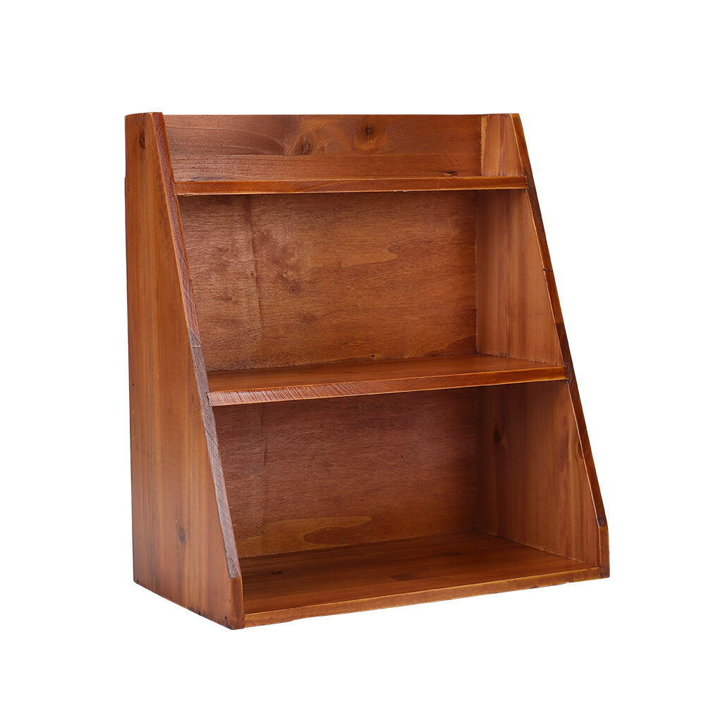 Retro Wall Shelf Small Wood Storage Craft Sundries Display