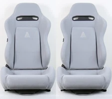 2 X TANAKA GRAY MICRO CLOTH RACING SEAT RECLINABLE + SLIDERS FIT FOR FORD RANGER