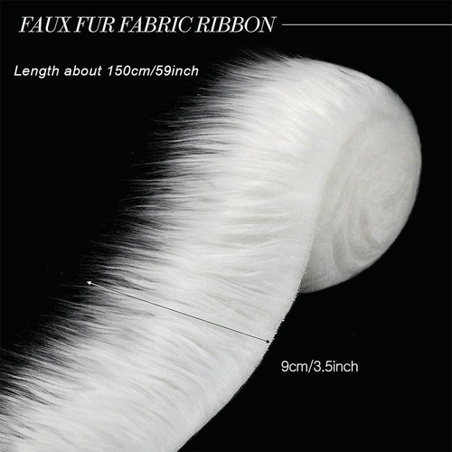 Kunstpelz Streifen Band 9cm Rand Trim Nähen Kleidung Manschetten Handwerk Dekor - Bild 2 von 11