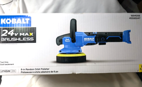 Kobalt 24V Volt MAX Brushless 6" RANDOM ORBIT POLISHER KPO 124B-03 NEW in Box!