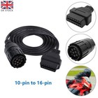 10 Pin To 16-Pin OBD2 Diagnostic Cable Adapter Fits for BMW ICOM D Motorcycles