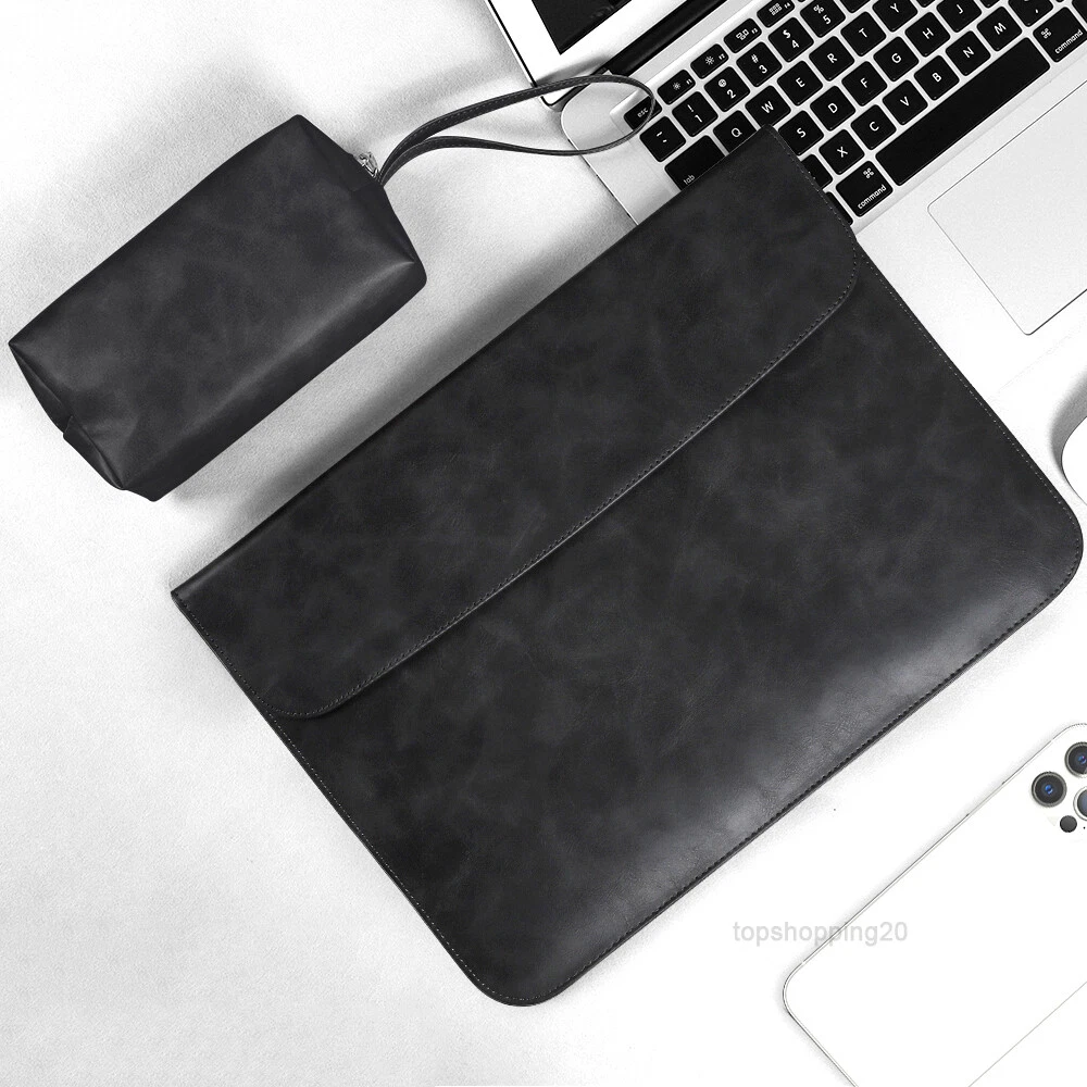 PU Leather Laptop Sleeve Case 13 14 15 16 inch For Macbook Air Pro