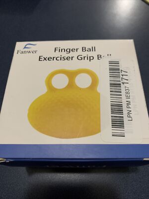 Fanwer Finger Ball Exerciser Grip Ball Yellow High Elastic PU Material Wrist 