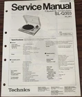 Technics SL-Q303 Quartz Turntable Service Manual - Original