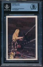 1988 Wonderama NWA #149 Ricky Morton bio signed auto BAS BECKETT centered