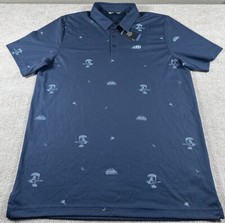 Travis Mathew Beach Creature Eco Polo Golf Shirt Navy Blue Men  s Small XL XXL