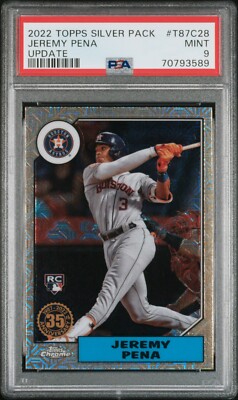 PSA 9* Jeremy Pena 2022 Topps Update Silver Packs - 1987 RC