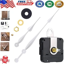 Frameless Silver Clock Motor Kit: 12 Inch Spade Hands for Stylish DIY Projects