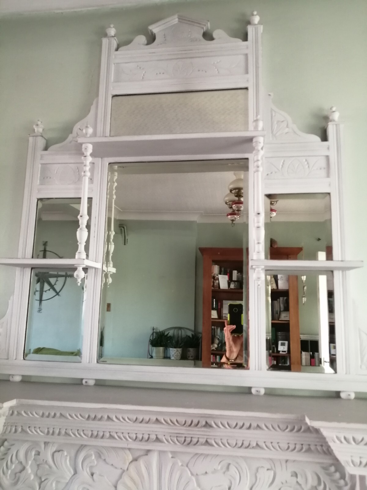 Victorian/Edwardian Over Mantle Mirror. eBay