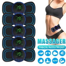 1-5 Pcs Portable Electric Neck Back Massager Patch Stimulator Cervical Massage