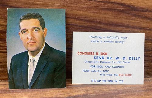 Dr. William Kelley Metabolic Cancer 1962 Running For Congress Card Campaign Pix - Picture 1 of 4
