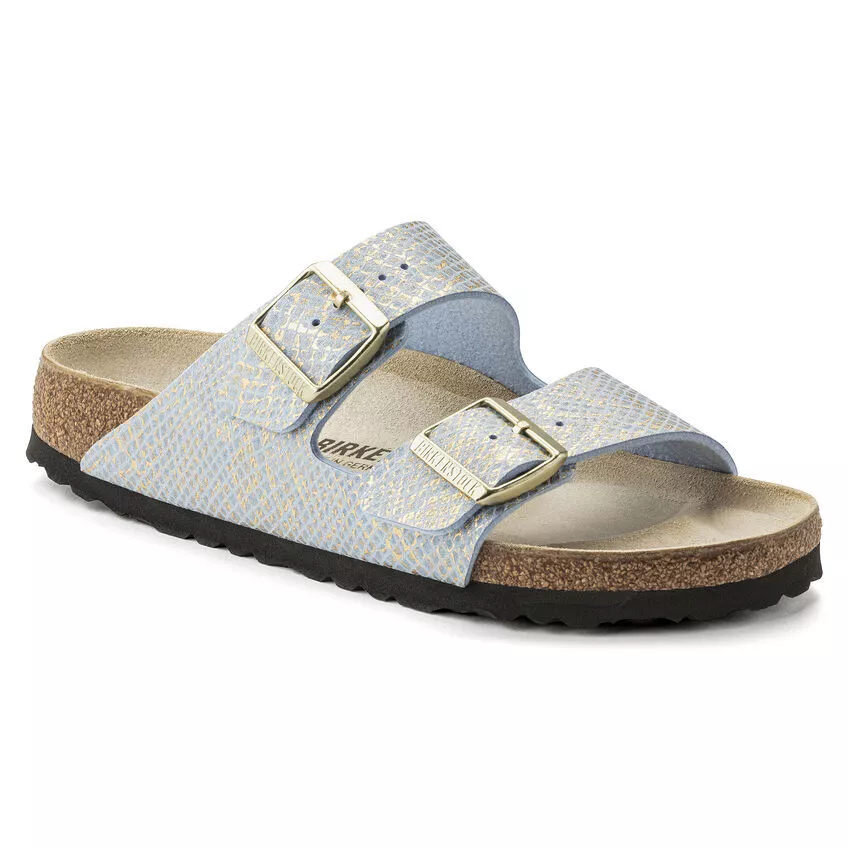 BIRKENSTOCK Arizona Shiny Python Dusty BLUE 1021463 Sandal EU 36