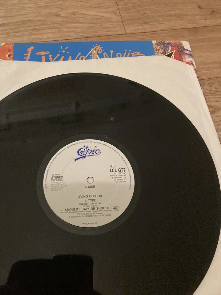 living colour- Type. Promo Copy. 4 Track 12 Inch EP - Image 4 of 4