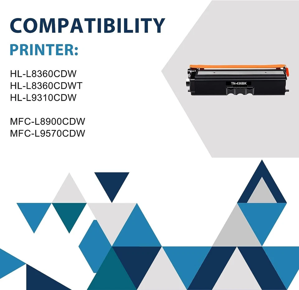 TN436 Black Color Toner Compatible With Brother HL-L8360CDW MFC-L8900CDW Lot - Image 3 of 4