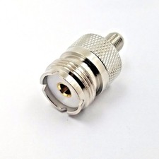 2pcs SMA Adapter SMA Female to UHF Female Teflon Insulation Nickel Plated Body