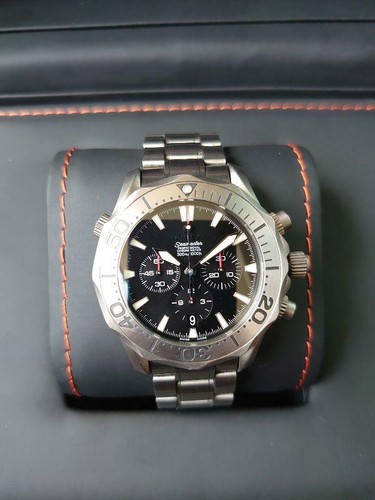 OMEGA Seamaster Cronografo 300M Quadrante Nero Raro Orologio | eBay