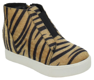 Soda Women Chelsea Zipper Shoe High Top Platform Sneakers