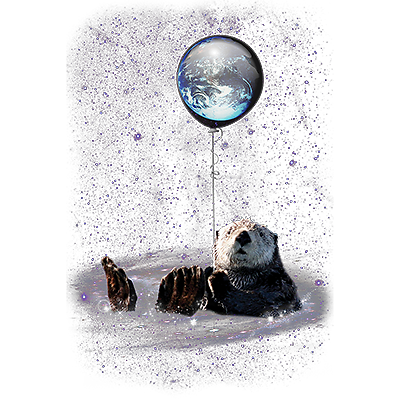 ALTRA T Shirt S to 2XL 3XL OTTER SPACE animal moon fun adult