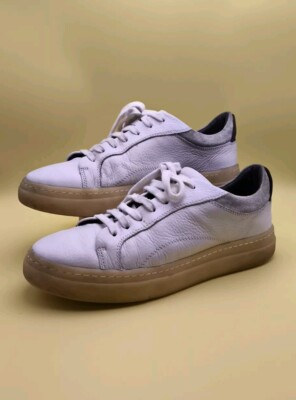 Massimo Dutti White Leather Trainers - UK6 EU39 Sneaker Fashion Gift Idea Italy