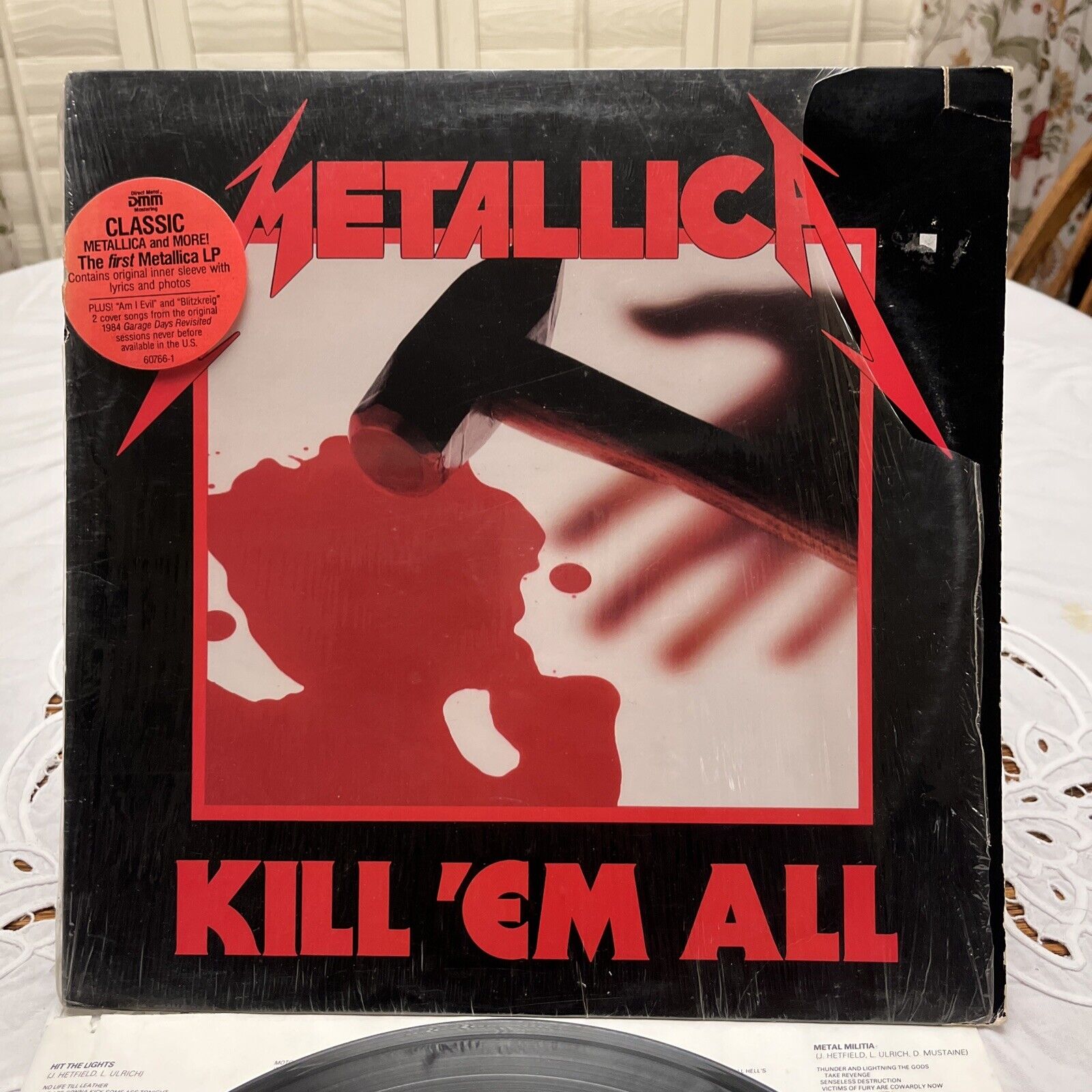 Metallica Kill 'Em All 60766-1 With Lyric Inner (2) more tracks than Megaforce