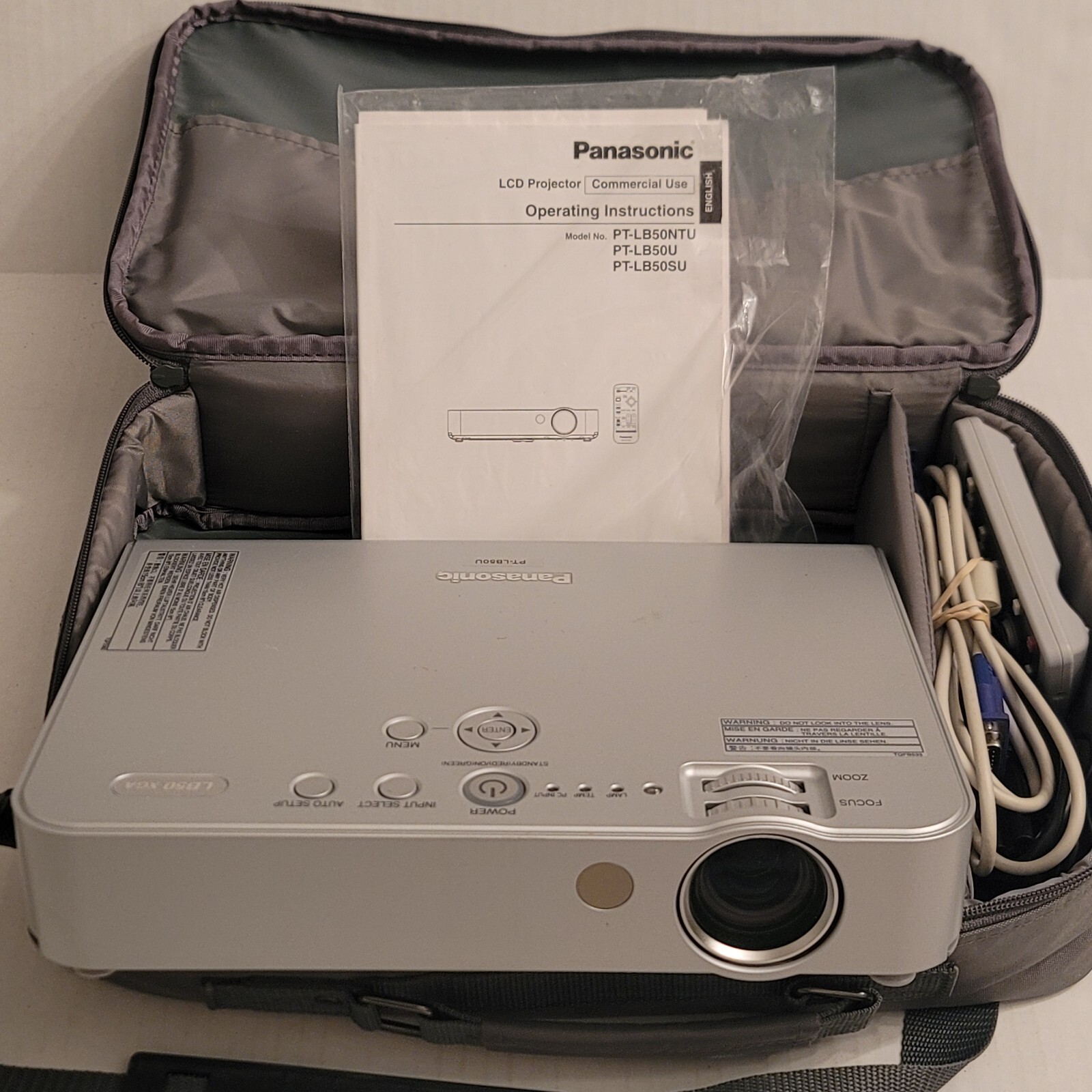 Panasonic LCD Home Theater Projector Model PT-LB50U With Bag Tested & Working