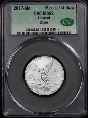 切銀　天正 2017-Mo Mexico Silver Libertad 1/4 Onza CACG MS-69 | eBay