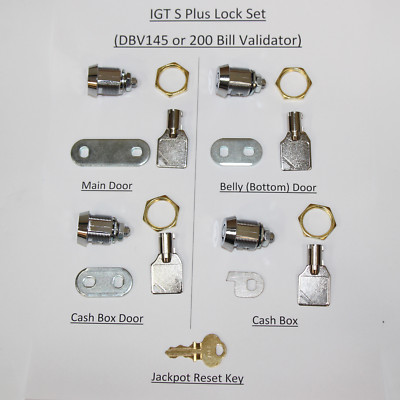 Lock Kit,IGT S Plus Upright with DBV145 or 200 BV (S-PLUS-LOCK-KITUR-145-200) 