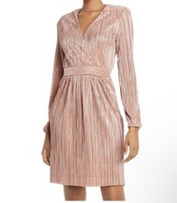 Maje Rixo Plissé Dress in Pale Pink size 1/S NWT